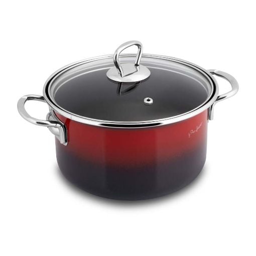 Εικόνα της Κατσαρόλα Lamark Email 2.4Lt 18cm Red/Black LT1181