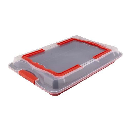Εικόνα της Ταψί με Καπάκι Lamart Dolce 42cm Black/Red LT3102