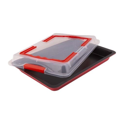 Εικόνα της Ταψί με Καπάκι Lamart Dolce 42cm Black/Red LT3102