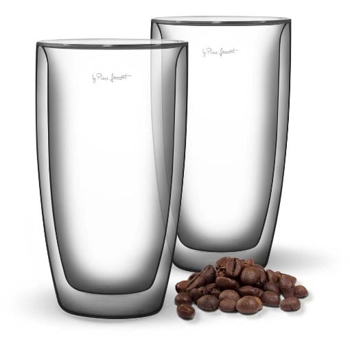 Εικόνα της Σετ Γυάλινα Ποτήρια Latte Lamart Vaso 380ml 2τμχ Clear LT9011