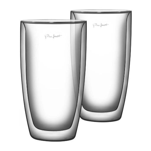 Εικόνα της Σετ Γυάλινα Ποτήρια Latte Lamart Vaso 380ml 2τμχ Clear LT9011