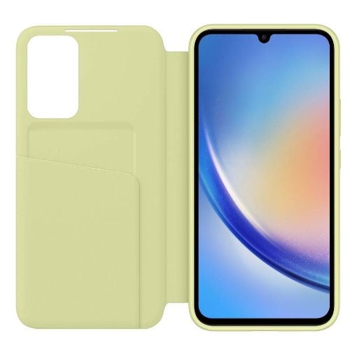 Εικόνα της Θήκη Samsung Galaxy A34 5G Smart View Wallet Lime EF-ZA346CGEGWW