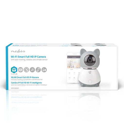 Εικόνα της Indoor IP Camera Nedis SmartLife 1080p Wireless Pan Tilt White/Grey WIFICI30CGY