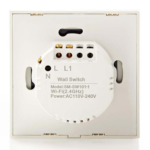 Εικόνα της Smart Χωνευτός Διακόπτης Nedis SmartLife Wi-Fi με Μονό Πλήκτρο Αφής White WIFIWS10WT