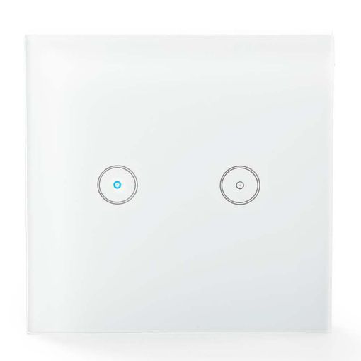 Εικόνα της Smart Χωνευτός Διακόπτης Nedis SmartLife Wi-Fi με Δύο Πλήκτρα Αφής White WIFIWS20WT