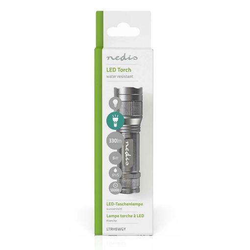 Εικόνα της Φακός Χειρός Nedis LED 330lm 5W Grey LTRH5WGY