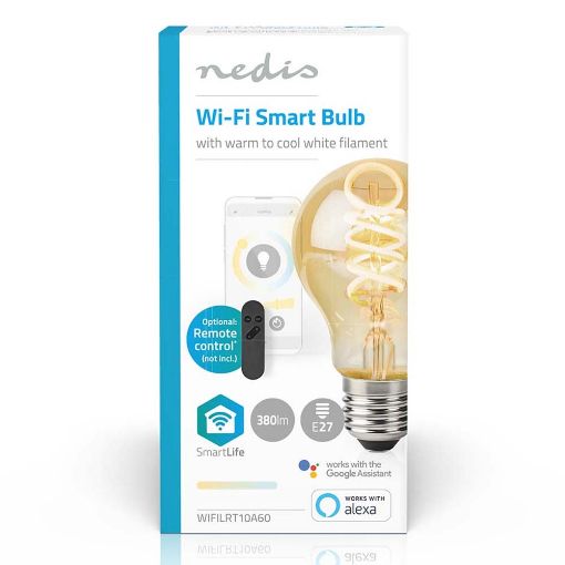 Εικόνα της Nedis Smart Λάμπα LED Ε27 SmartLife Filament Wi-Fi 360lm 4.9W WIFILRT10A60