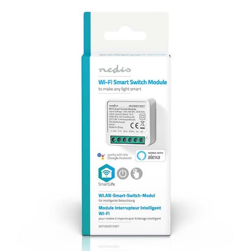 Εικόνα της Ενδιάμεσος Διακόπτης Nedis SmartLife White WIFIWMS10WT