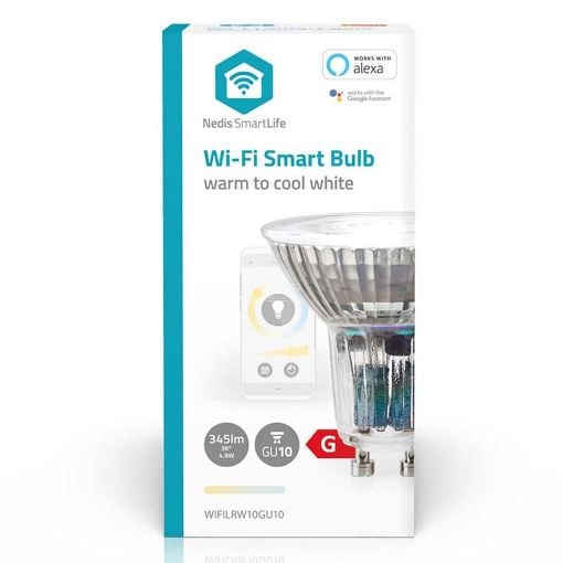 Εικόνα της Λάμπα LED Nedis SmartLife GU10 Spot 6500K 345lm 4.9W Warm to Cool White WIFILRW10GU10