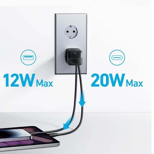 Εικόνα της Φορτιστής Anker 323 USB-A & Type-C 33W Black A2331G11