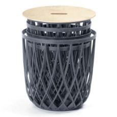 Εικόνα της Σετ Καλάθια - Καθιστικό Prosperplast Uniqubo Αnthracite 5τμχ IKUBS5-S433