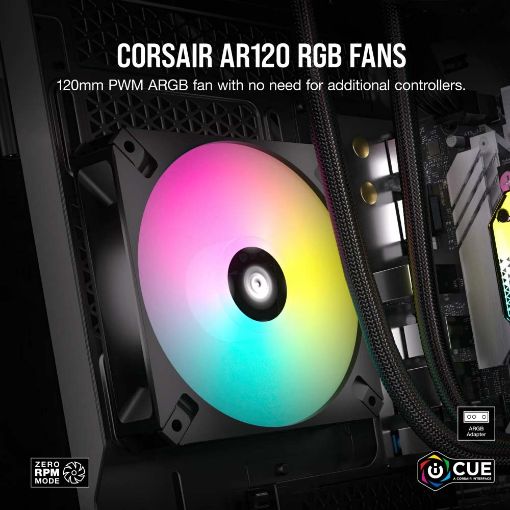 Εικόνα της Case Fan Corsair AR120 iCUE 120mm RGB PWM (3-Pack) Black CO-9050167-WW
