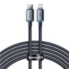 Εικόνα της Καλώδιο Baseus Crystal Shine USB-C to Lightning Braided 20W 2m Black CAJY000301