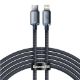 Εικόνα της Καλώδιο Baseus Crystal Shine USB-C to Lightning Braided 20W 2m Black CAJY000301
