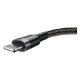 Εικόνα της Καλώδιο Baseus Cafule USB to Lightning 0.5m Black/Gray CALKLF-AG1