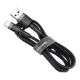 Εικόνα της Καλώδιο Baseus Cafule USB to Lightning 0.5m Black/Gray CALKLF-AG1