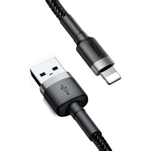 Εικόνα της Καλώδιο Baseus Cafule USB to Lightning 0.5m Black/Gray CALKLF-AG1