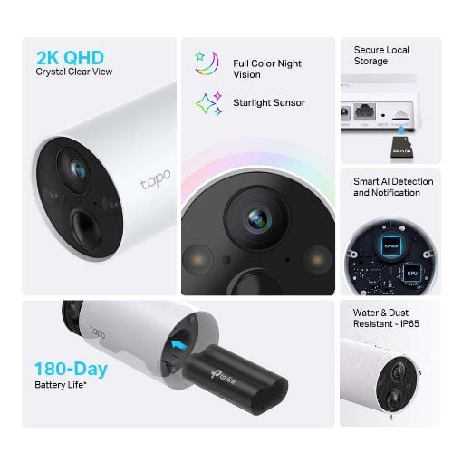 Εικόνα της Wireless IP Camera Tp-Link Tapo C420 Starlight 2K