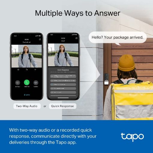 Εικόνα της Smart Battery Video Doorbell Tp-Link Tapo D230S1 2Κ