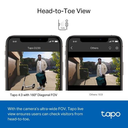 Εικόνα της Smart Battery Video Doorbell Tp-Link Tapo D230S1 2Κ