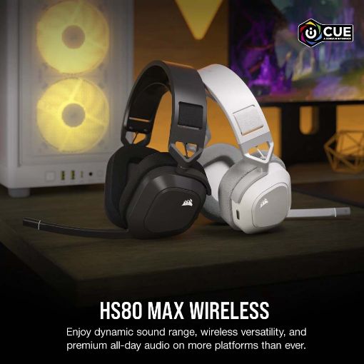 Εικόνα της Headset Corsair HS80 MAX RGB Wireless White CA-9011296-EU