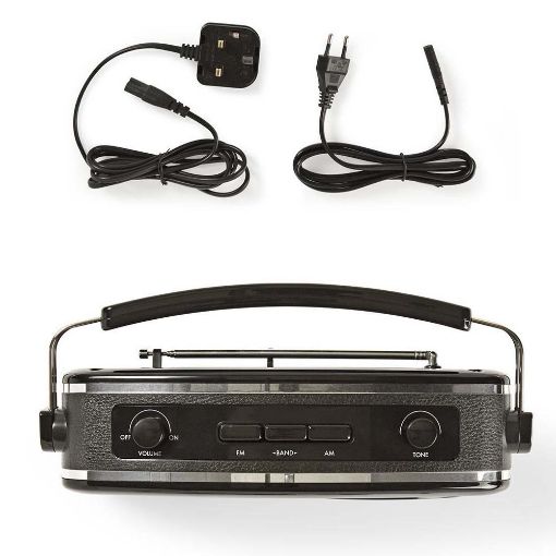 Εικόνα της Nedis Φορητό Ραδιόφωνο Retro Black RDFM5000BK