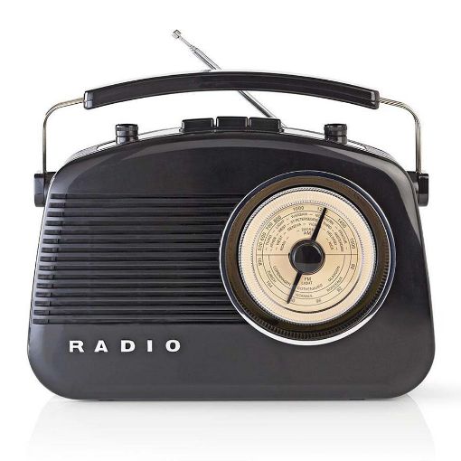 Εικόνα της Nedis Φορητό Ραδιόφωνο Retro Black RDFM5000BK