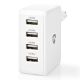 Εικόνα της Φορτιστής Nedis 4x USB-A 24W White WCHAU481AWT