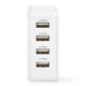 Εικόνα της Φορτιστής Nedis 4x USB-A 24W White WCHAU481AWT