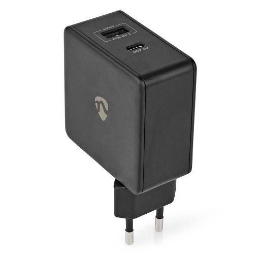 Εικόνα της Φορτιστής Nedis USB-A & USB-C 57W Black WCPD45W100BK