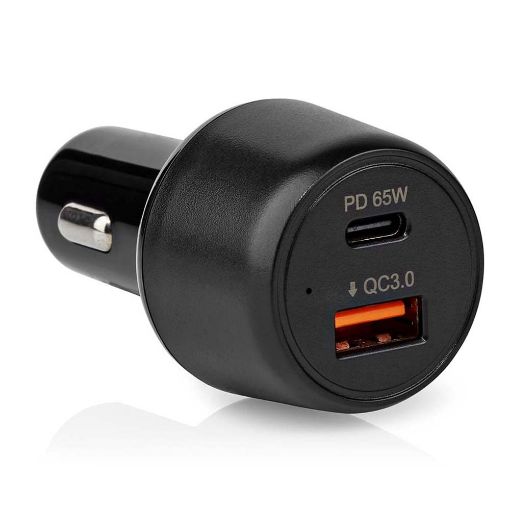 Εικόνα της Φορτιστής Αυτοκινήτου Nedis USB-A & USB-C PD 65W Black CCPD65W100BK
