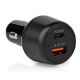 Εικόνα της Φορτιστής Αυτοκινήτου Nedis USB-A & USB-C PD 65W Black CCPD65W100BK
