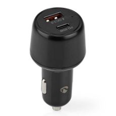 Εικόνα της Φορτιστής Αυτοκινήτου Nedis USB-A & USB-C PD 65W Black CCPD65W100BK