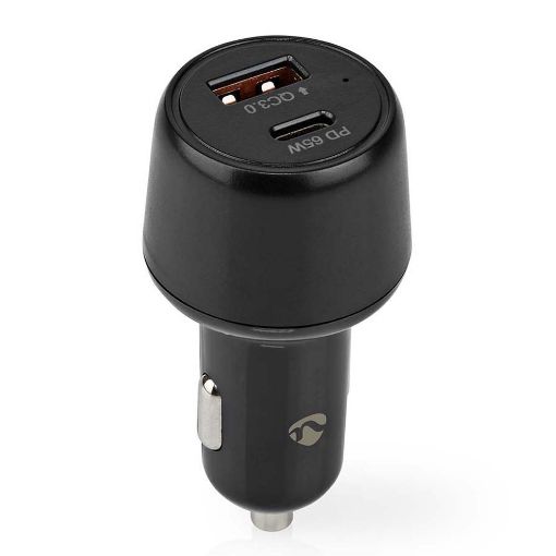Εικόνα της Φορτιστής Αυτοκινήτου Nedis USB-A & USB-C PD 65W Black CCPD65W100BK