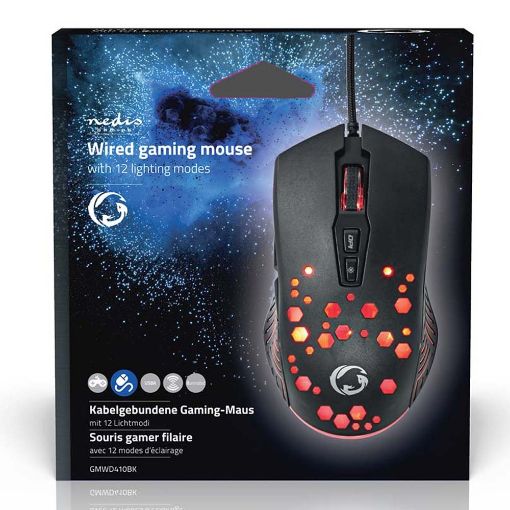 Εικόνα της Ποντίκι Nedis Gaming RGB Black GMWD410BK