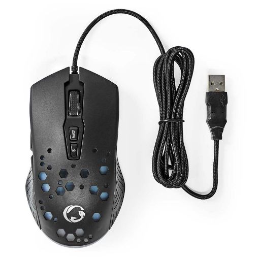 Εικόνα της Ποντίκι Nedis Gaming RGB Black GMWD410BK