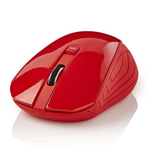 Εικόνα της Ποντίκι Nedis Silent Wireless Red MSWS400RD
