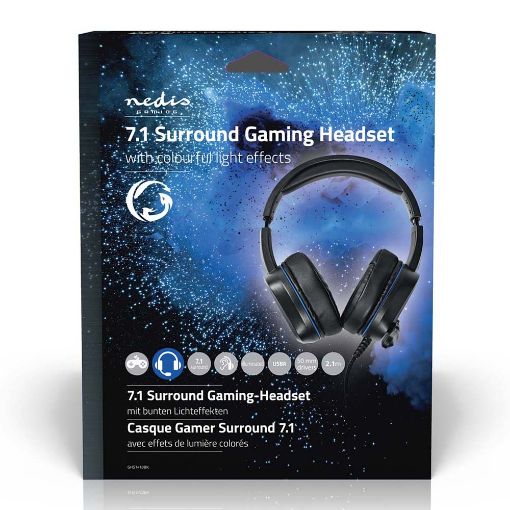 Εικόνα της Gaming Headset Nedis with LED Light Black GHST410BK
