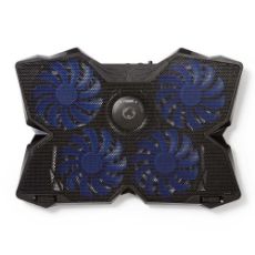 Εικόνα της Βάση Laptop Nedis 15-19" με 4 Ανεμιστήρες και Φωτισμό LED Black/Blue GNCR200BK