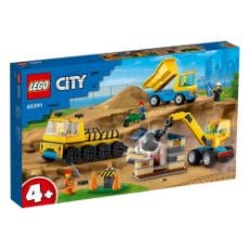 Εικόνα της LEGO City: Construction Trucks & Wrecking Ball Crane 60391