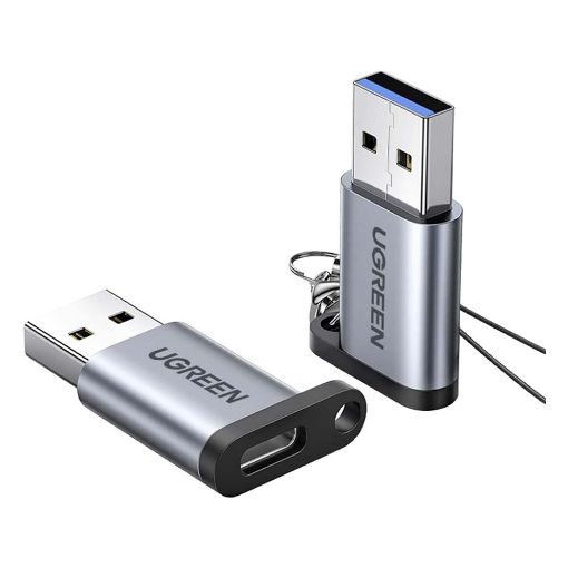Εικόνα της Adapter Ugreen USB 3.0 to USB-C 3.1 M/F Grey 50533