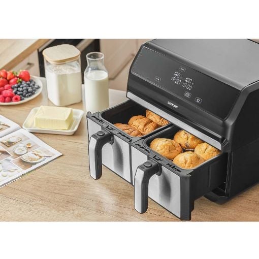 Εικόνα της Φριτέζα Αέρος Sencor Vita Διπλή 8lt 1700W Black SFR 9500SS