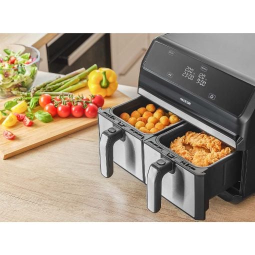 Εικόνα της Φριτέζα Αέρος Sencor Vita Διπλή 8lt 1700W Black SFR 9500SS