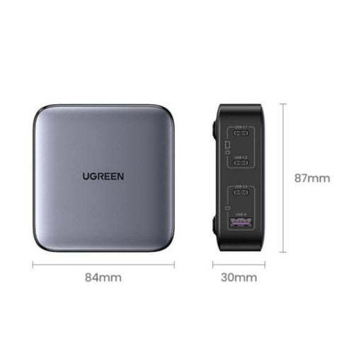 Εικόνα της Φορτιστής Ugreen CD328 GaN II Quick Charge 4.0 100W Grey/Black 90928