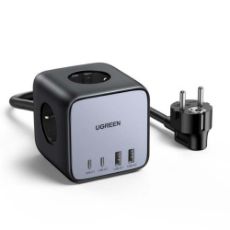 Εικόνα της Πολύπριζο Ugreen CD268 3 Θέσεων & GaN Charging Station 65W Black 60113