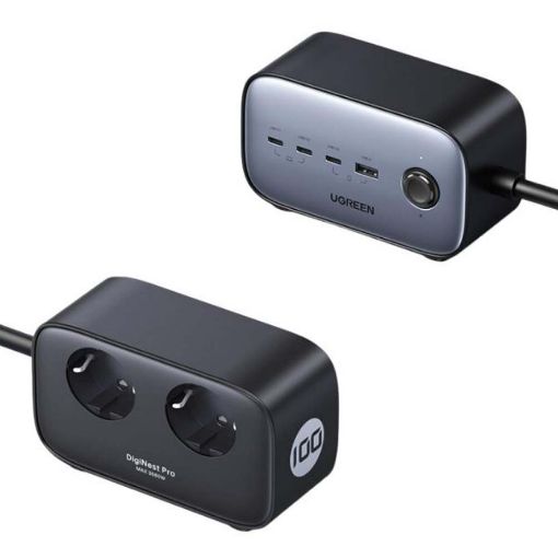 Εικόνα της Πολύπριζο Ugreen CD268 2 Θέσεων & GaN II Charging Station 100W Black 60167
