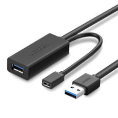 Εικόνα της Καλώδιο Προέκτασης USB 3.0 Ugreen US175 & Power Port 10m Black 20827