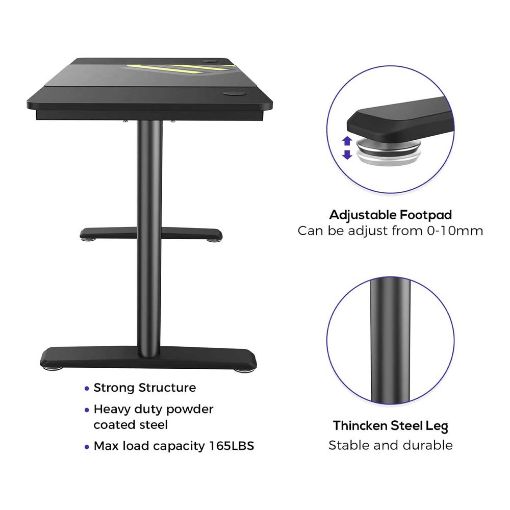 Εικόνα της Gaming Desk Eureka Ergonomic 47" Black ERK-IOD-47B-V2