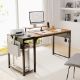 Εικόνα της Ξύλινο Γραφείο Eureka Ergonomic με Μεταλλικά Πόδια Brown ZX-SS140B-RBB