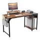 Εικόνα της Ξύλινο Γραφείο Eureka Ergonomic με Μεταλλικά Πόδια Brown ZX-SS140B-RBB